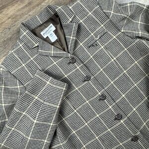 Vintage Pendleton Jacket 100% Virgin Wool Plaid‎ Blazer Petite Sz 14
